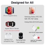 3 in 1 Magnetic Foldable MagSafe Compatible Wireless Charger for iPhone 15 to 12 Series | Compatible with AirPods 2, 3, Pro | Compatible with only Apple Watch Series | Wireless Charger 23W - White - Image 4